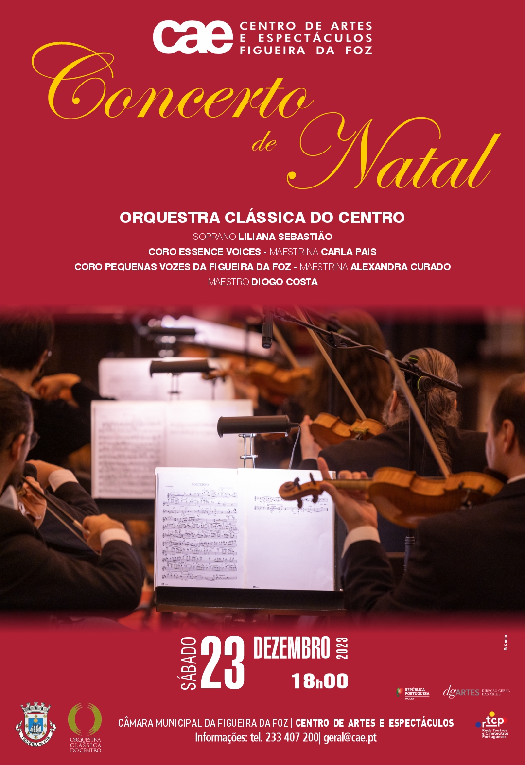 cartaz Concerto de Natal da Orquestra Clssica do Centro web